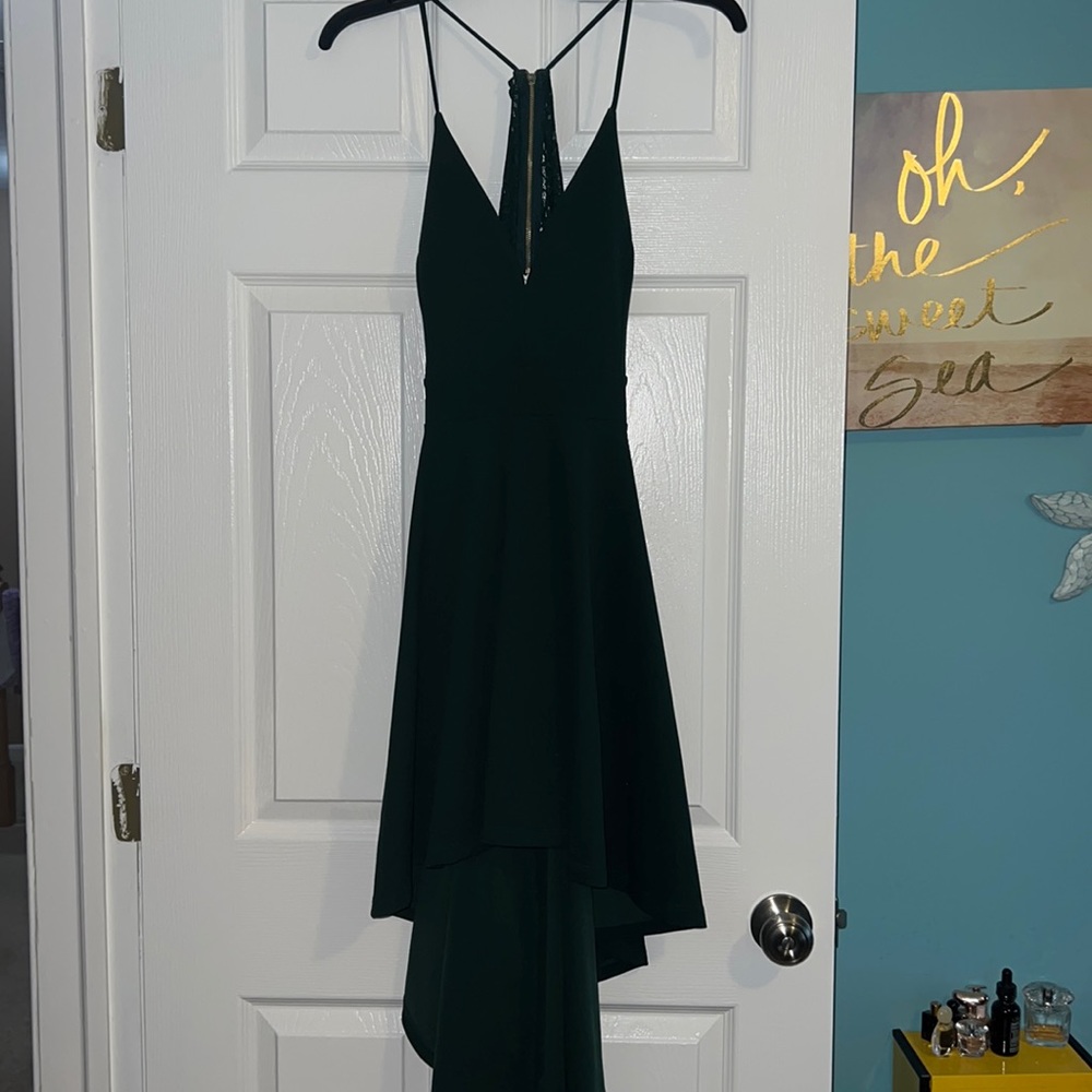 Beautiful high-low skater dress with open lace back